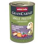 Animonda GranCarno Adult Superfoods 6 x 400 g - Lam + Amaranth, Tranebær, Lakseolje