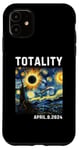 Coque pour iPhone 11 Art Solar Eclipse Lunettes Totality Solar Eclipse 2024