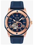 Bulova 98A227 Marine Star Z Blue Silicone Strap | Blue Dial Watch