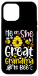 Coque pour iPhone 14 Pro Max He Or She Great Grandma To Bee Cute Baby Sexe Reveal