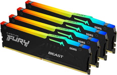 Fury Beast RGB Black 64GB DDR5 5200MHz DIMM KF552C40BBAK4-64