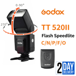 Godox TT520II Flash Light Speedlite for Canon Nikon Pentax Olympus Fujifilm DSLR