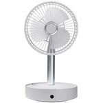 USB Desk Fan, Adjustable Height Rotatable Standing Pedestal Fan with Remote Controller, 3 Speeds for Home Office (White)