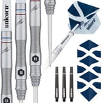 Unicorn Darts Set | Jamie Clark Global | 80% Natural Tungsten Barrels with Laser Etched Autograph & U Logo Hallmark | Steel Tip | 22 g