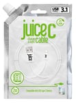 Juice USB Type C 2m Charger and Sync Cable for Samsung Galaxy S20, S10, S9, S8, S20 Plus, Huawei P30, P20,Sony, Apple Ipad 2020, Pro 2020, Air 2020 - White