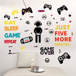25*30 cm TV-spel väggdekal PVC-klistermärke Gamer-temadekoration