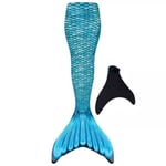 Baddräkt Monofin Costume Mermaid Tail Badkläder Strandkläder - Barn(L)