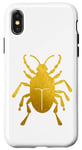 Coque pour iPhone X/XS Art Golden Wild Beetle pour hommes, femmes et enfants