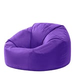 Bean Bag Bazaar Classic Bean Bag Chair, Purple, Large Indoor Outdoor Bean Bags for Adults, Water Resistant Lounge or Garden Beanbag, Adult Gaming Bean Bag Chairs with Filling Included