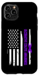 Coque pour iPhone 11 Pro Design drapeau américain sensibilisation à la colite ulcéreuse USA