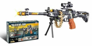 Electric Toy Machine Gun For Kids With Flash Light & Sound