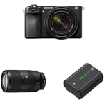 Sony Alpha 6700 | APS-C Mirrorless Camera with Sony 18-135mm Lens + Adventure kit with E 70-350mm F4.5-6.3 G OSS Lens and Rechargable Battery Pack