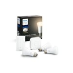 Philips - Hue White, Kit de démarrage E27 x 2 et télécommande compatible Bluetooth, fonctionne avec Alexa, Google Assistant et Apple Homekit