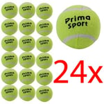 BARGAINS-GALORE NEW PACK OF 24 TENNIS BALLS SPORT PLAY CRICKET DOG TOY BALL OUTDOOR FUN BEACH LEISURE NEW | PLAY TENNIS CRICKET DOG TOY BALL | STURDY & DURABLE