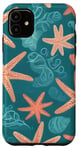 Coque pour iPhone 11 Imprimé coquillage corail étoile de mer tendance vague