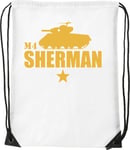 M4 Sherman Minimalistic Tank Graphic Drawstring Bag Sack Hiking Gym