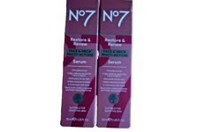 2 X 30ml No.7  Restore & Renew  Face and Neck Multi-action Serum