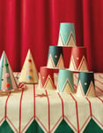 Randigt Cirkus Pappersduk Med Stjärnor 120x180 cm - Circus Party