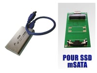 Boitier Aluminium Pour SSD mSATA Liaison USB3 SUPERSPEED !