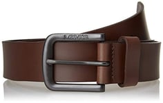 Levi's Men's Seine Metal Belt, Dark Brown, 110 cm
