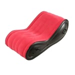 Sexig soffa, uppblåsbar design, 440lb belastningskapacitet., Röd