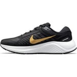 NIKE Women's Air Zoom Structure 24 Running Shoe, Black MTLC Gold Coin Anthracite, 5.5 UK