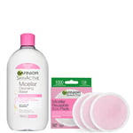 Garnier Makeup Remover Eco Pads and 700ml Micellar Water Duo Set