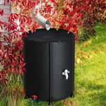 Récupérateur d'eau de pluie pliable 190 L, 60 x 70 cm ,Noir