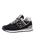New Balance574 Suede Trainers - Black/White