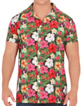 Hawaii Skjorte med Blomster motiv til Mann