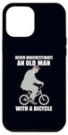 Coque pour iPhone 13 Pro Max Ne sous-estimez jamais un vieil homme avec un mème de vélo à vélo