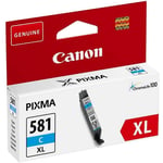 Genuine Canon CLI-581XL Cyan Ink Cartridge for Canon Pixma TR7550 TS8150, TR8550
