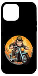 Coque pour iPhone 15 Pro Max singe moto / motocycliste singe
