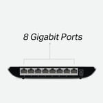 TP-Link 8-Port Gigabit Desktop Network Switch 8 10/100/1000Mbps V10 RJ45 Ports T