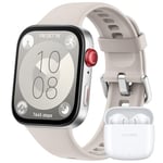 Huawei Watch FIT 3, Écran AMOLED 1,82", Design Ultra-Fin, Gestion Polyvalente de la Forme Physique, Gestion complète de la santé, Compatible avec iOS et Android, Blanc + Freebuds SE 2 White