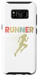 Coque pour Galaxy S8 Retro Runner Marathon Running Vintage Jogging Fans