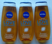 NIVEA LOVE SUNSHINE SHOWER GEL  3 X 250 ml