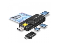 CRE-SMP2A ID och SD/microSD/SIM-kort PocketReader USB