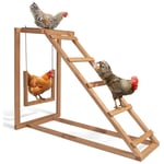 Idmarket - Aire de jeux en bois pour poules avec balançoire et perchoir - Naturel
