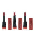 Bourjois Womens Rouge Velvet The Lipstick 2g - 005 Brique-A-Brac x 3 - NA - One Size