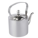Cabilock Stainless Steel Teapot with Infuser Metal Tea Kettle Blooming Loose Leaf Teapots Stovetop Teapot for Home Office Boiling Tea Supplies 2L