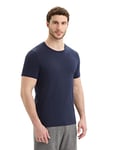 Icebreaker Merino Men's Cool-lite Short Sleeve Cotton T Basic Casual Shirt, Midnight Navy, Large