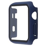 mumbi Coque de Protection en Verre trempé Compatible avec Apple Watch Series 1/2/3, 42 mm, Bleu foncé