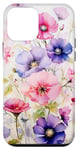 iPhone 12 mini Watercolor purple and pink Wildflower Case