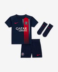 Paris Saint-Germain 2023/24 Home Baby/Toddler Nike Dri-FIT 3-Piece Kit