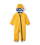 Hatley Baby Boy's Terry Lined Waterproof Puddlesuit, Yellow, 18-24 Months