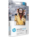Hewlett Packard - hp 2x3 Papier photo Zink de qualité supérieure (50 feuilles) compatible avec l'imprimante photo portable Sprocket (SB6357)