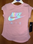 NIKE AIR T-shirt Girls Top Pink New Tags Age 3 Years Age 36 Months Short Sleeved