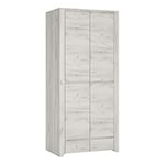 Furniture To Go Angel 2 Door 2 Drawer Fitted Wardrobe, White Oak, 84x58x190.5 cm