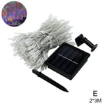 200 Led/300led Solar Power Curtain Lights Fairy String Xmas E Multi-color 2*3m